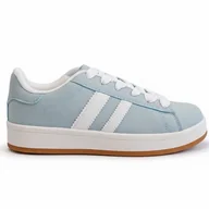 Trampki damskie - Buty Trampki Damskie Pastelowo Niebieskie Enna Sportowe Eleganckie Na Co Dzień Modne Stylowe Z Ekologicznej Skóry Lekkie 40 - miniaturka - grafika 1