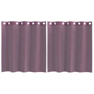 Zasłony - vidaXL Zasłony woalowe z przelotkami 2 szt. Fioletowe 140x140 cm - miniaturka - grafika 1