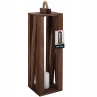 Świeczniki - LATARNIA DREWNIANA LAMPION ŚWIECE ŚWIECZNIK LATARENKA DOMU OGRODU 13,5x13,5 - miniaturka - grafika 1