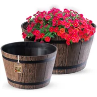 Donice - Donica na kwiaty Sori 30, 40 cm, ciemny brąz - miniaturka - grafika 1