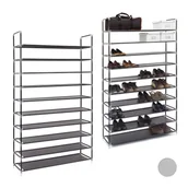 Szafki na buty - relaxdays 2 x stojak na buty 50 par butów czarny - miniaturka - grafika 1