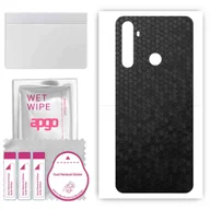 Szkła hartowane na telefon - Folia naklejka skórka strukturalna na TYŁ do Realme 5 -  Plaster Miodu Czarny - apgo SKINS - miniaturka - grafika 1