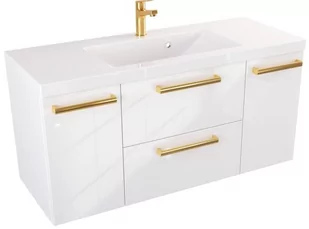 Szafka z Umywalką ATHOS 100 cm D - Uchwyt Złoty - Szafki łazienkowe - miniaturka - grafika 1