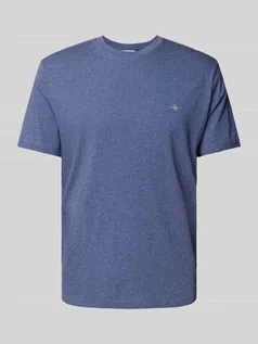 Koszulki męskie - T-shirt o kroju regular fit z efektem melanżu - grafika 1