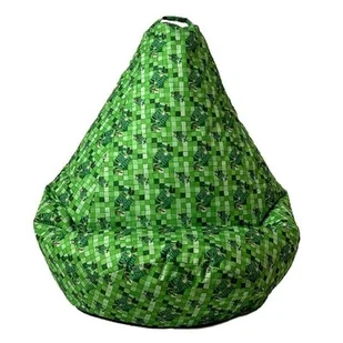 Pufa worek GO GIFT Minecraft Zielony L 105 x 80 cm - Fotele i pufy dla dzieci - miniaturka - grafika 1