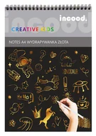 Zabawki kreatywne - Notes wydrapywanka złota A4 - miniaturka - grafika 1