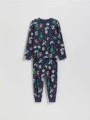 Skarpetki dla dzieci - Reserved - Świąteczna piżama - granatowy - miniaturka - grafika 1