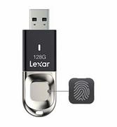 Pendrive - Lexar JumpDrive Fingerprint 128GB (LJDF35-128BEU) - miniaturka - grafika 1