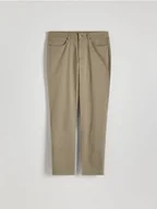 Spodnie męskie - Reserved - Spodnie slim fit z lyocellem - brązowy - miniaturka - grafika 1