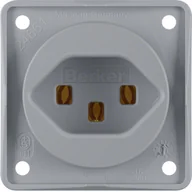 Gniazdka elektryczne - Hager Polo Integro Flow Gniazdo z/u /Szwajcaria/ typ 23 szary mat 962592506 962592506 - miniaturka - grafika 1