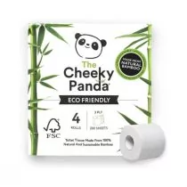 CHEEKY PANDA (chusteczki, papier toaletowy) PAPIER TOALETOWY BAMBUSOWY TRZYWARSTWOWY 4 ROLKI W PAPIERZE - CHEEKY PANDA BP-5060561630189 - Papier toaletowy - miniaturka - grafika 1