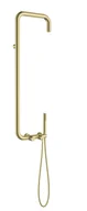 Zestawy prysznicowe - Deante Silia Zestaw prysznicowy natynkowy z deszczownicą złoto szczotkowane NQSR4XM - miniaturka - grafika 1