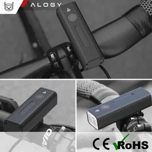 Lampka rowerowa przód LED przednia światło roweru oświetlenie wodoodporna IPX5 Alogy P12 światełko na rower czarna - Pozostałe akcesoria do telefonów - miniaturka - grafika 23