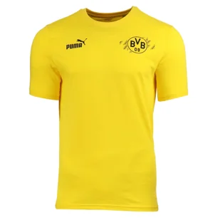 Koszulka męska Puma 77774101 BVB FTBL CULTURE Żółta - Koszulki męskie - miniaturka - grafika 1