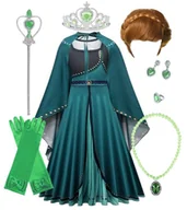 Stroje karnawałowe - Przebranie Strój Sukienka Anna Kraina Lodu Księżniczka Bal Karnawał 110 116 - miniaturka - grafika 1