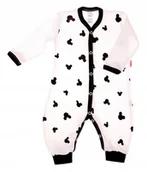 Pajacyki dla niemowląt - PAJAC długi rękaw rampers , Myszka biel 68 KLEKLE - miniaturka - grafika 1