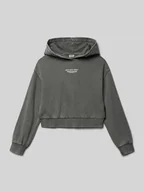 Bluzy dla dziewczynek - Bluza z kapturem o kroju oversized z mieszanki bawełny - miniaturka - grafika 1