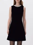 Sukienki - Reserved - Sukienka mini z ozdobnymi detalami - czarny - miniaturka - grafika 1