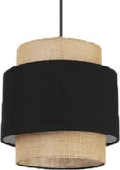 Lampy sufitowe - Lampa wisząca Solar Lampa wisząca zwis pojedynczy BOHO len i czerń - miniaturka - grafika 1