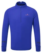 Bluzy sportowe męskie - RONHILL Bluza biegowa męska TECH PRISM 1/2 ZIP TEE cobalt/flame - miniaturka - grafika 1