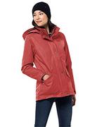 Kurtki damskie - Jack Wolfskin Damska kurtka Park Avenue wodoszczelna kurtka zimowa Coral Red S 1107743 - miniaturka - grafika 1