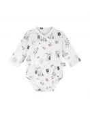 Body dla niemowląt - Bonjour Cherie Body niemowlęce rozpinane długi rękaw bawełna organiczna Królik Astronom, Rozmiar: 50 - miniaturka - grafika 1
