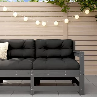 Ogrodowa sofa narożna, szara, lite drewno sosnowe Lumarko! - Sofy ogrodowe - miniaturka - grafika 1