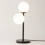 Lampy stojące - Sypialniana lampka nocna KORAL 50363 Sigma molekuły szklane czarna - miniaturka - grafika 1