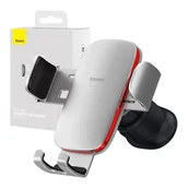 Uchwyty samochodowe do telefonów - Uchwyt samochodowy do kratki Baseus Metal Age II (srebrny) - miniaturka - grafika 1