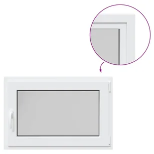 vidaXL Okno piwniczne RISOR 90x50 cm uchylno-rozwierne DIN prawe białe - Tablice i flipcharty - miniaturka - grafika 1