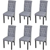 Krzesła - vidaXL 6 krzeseł do jadalni z wysokim oparciem, ciemnoszarych - miniaturka - grafika 1
