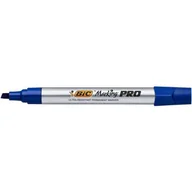 Markery permanentne - BIC Marker permanentny PRO niebieski ścięta końcówka 964803 - miniaturka - grafika 1