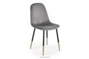 Krzesła - Krzesło do salonu glamour szare FABIOLI - miniaturka - grafika 1