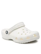 Buty dla dziewczynek - Crocs Klapki Classic Clog K 206991 Biały - miniaturka - grafika 1