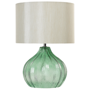 Lampy stojące - Lampa stołowa szklana zielona KEILA - miniaturka - grafika 1