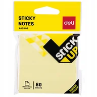 Gadżety  do biura - Notes samoprzylepny notatnik organizer Deli 76mm*76mm 80 kartek żółty - miniaturka - grafika 1