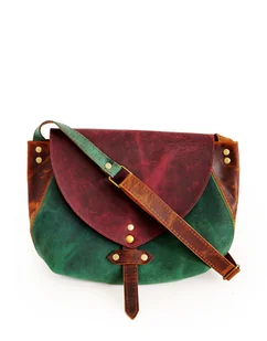 Merida średniej wielkości torebka na ramię SKÓRA NATURALNA crazy horse - Torebki damskie - miniaturka - grafika 1