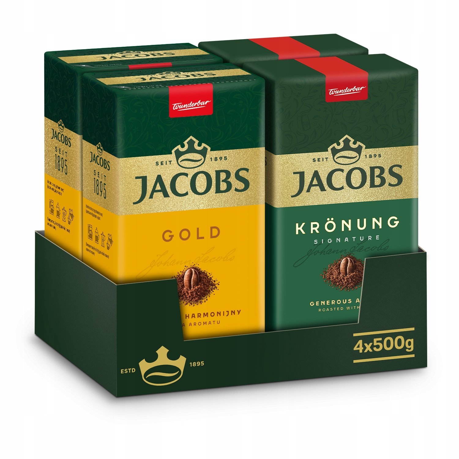 Kawa mielona Jacobs Gold, Kronung 4x 500g