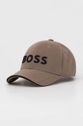 Czapki męskie - Boss Green czapka z daszkiem BOSS GREEN kolor zielony z aplikacją - miniaturka - grafika 1
