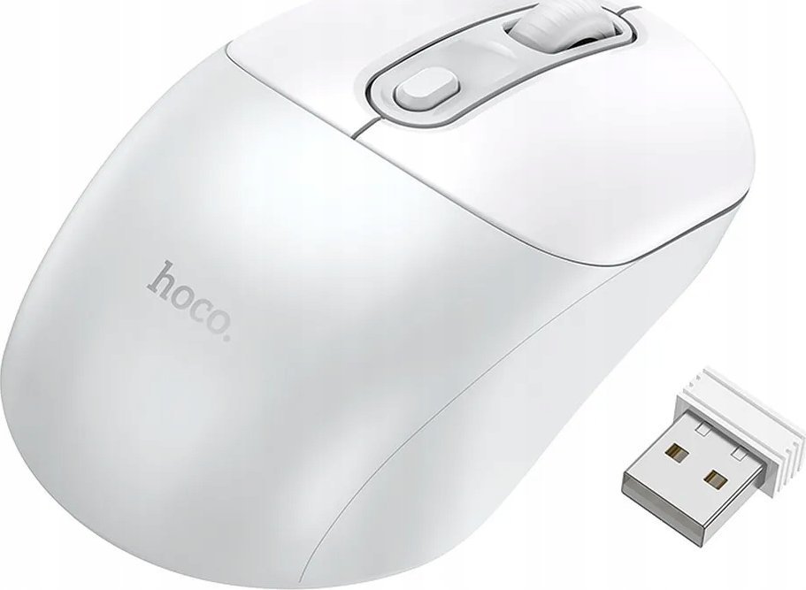 Hoco HOCO mysz komputerowa bezprzewodowa 2.4G GM28 biało szara