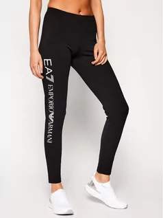 Spodnie damskie - EA7 Emporio Armani Legginsy SNTP63 TJ01Z 0203 Czarny Slim Fit - grafika 1