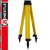 Sprzęt geodezyjny - Statyw drewniany ciężki na śruby, okrągła głowica, samoblokujący 168cm NESTLE - miniaturka - grafika 1