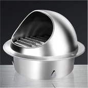 Kratki wentylacyjne - Kratka wentylacyjna okrągła - Okrągły kanał wylotowy ze stali nierdzewnej - Kratka wentylacyjna z moskitierą ścienną - 200 mm - miniaturka - grafika 1