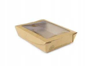 Pojemnik z oknem na ciasta 1100ml 18x13x4,5cm 50sz - Pojemniki kuchenne - miniaturka - grafika 1