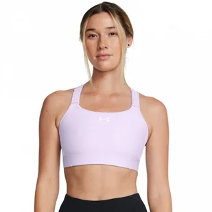 Biustonosz treningowy Under Armour UA HeatGear High - fioletowy - UNDER ARMOUR - Bielizna sportowa damska - miniaturka - grafika 1