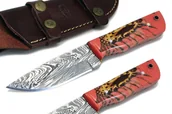 Noże - Nóż myśliwski taktyczny ręcznie wykonany SURVIVAL BUSHCRAFT stal damasceńska - miniaturka - grafika 1