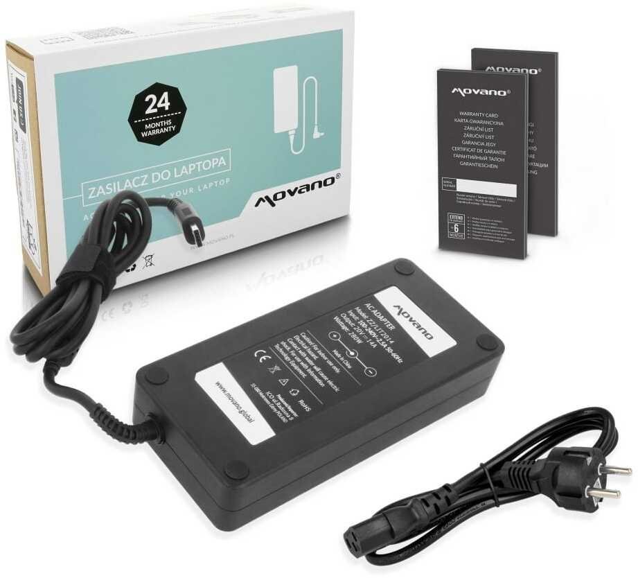 Zasilacz do laptopa Movano Zasilacz Movano 20v 14a USB 280W do MSI