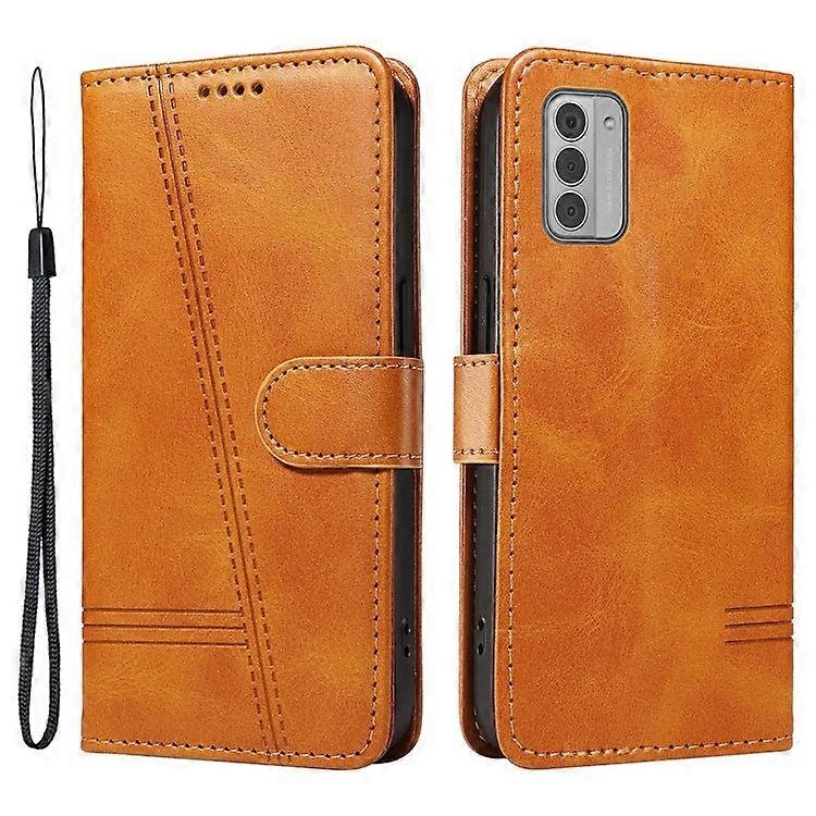 Kompatybilny z etui Nokia G42 z portfelem na karty Pokrowiec na telefon ze skóry PU Żółty