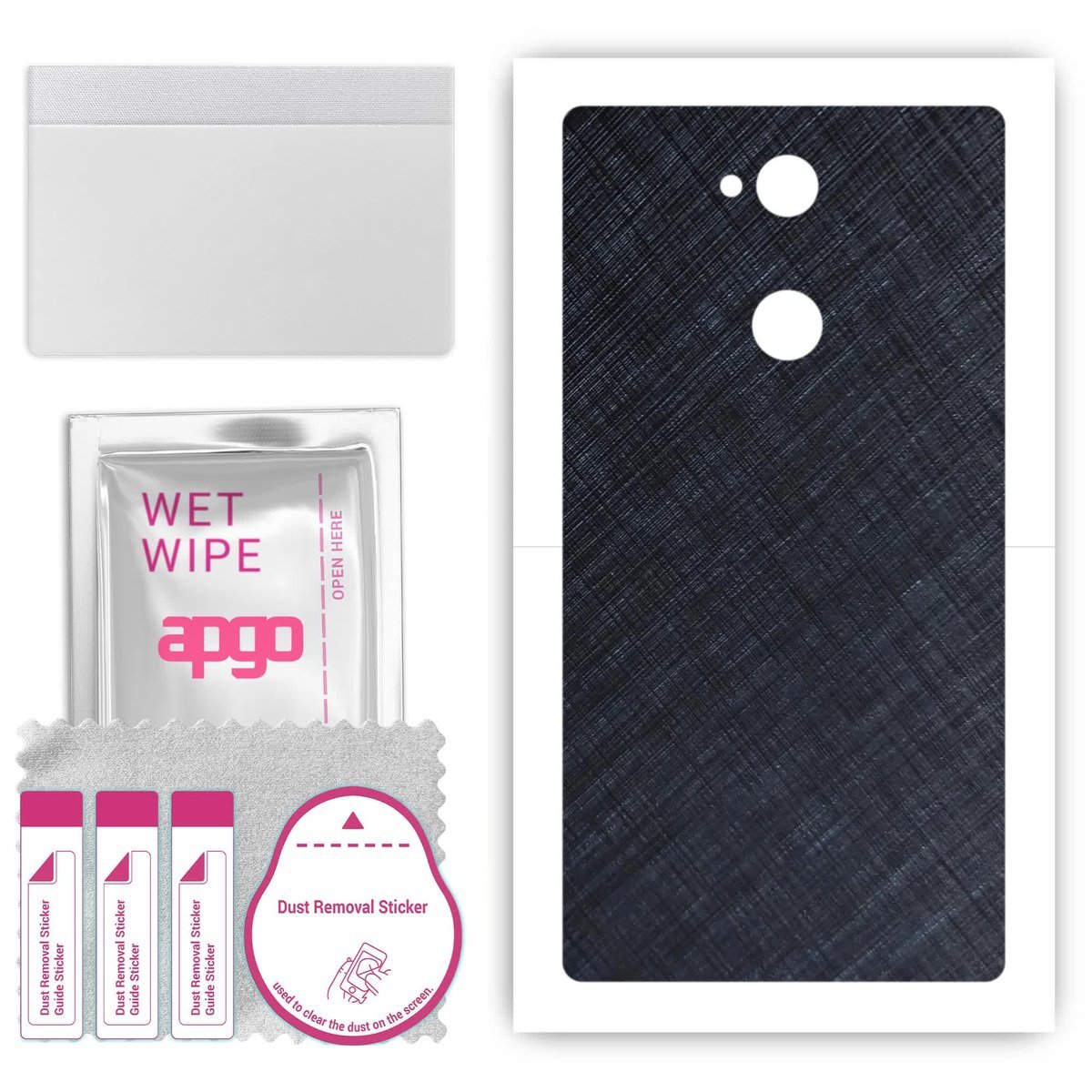 Folia naklejka skórka strukturalna na TYŁ do Sony Xperia L2 - Tytan Niebieski - apgo SKINS