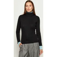 Swetry damskie - Calvin Klein Jeans Golf | Slim Fit | z dodatkiem wełny - miniaturka - grafika 1